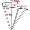 2X Iron Wall Brackets for Shelves, DIY Triangle Shelf Bracket for Open Shelving, Unique mid Century Hairpin Leg Design