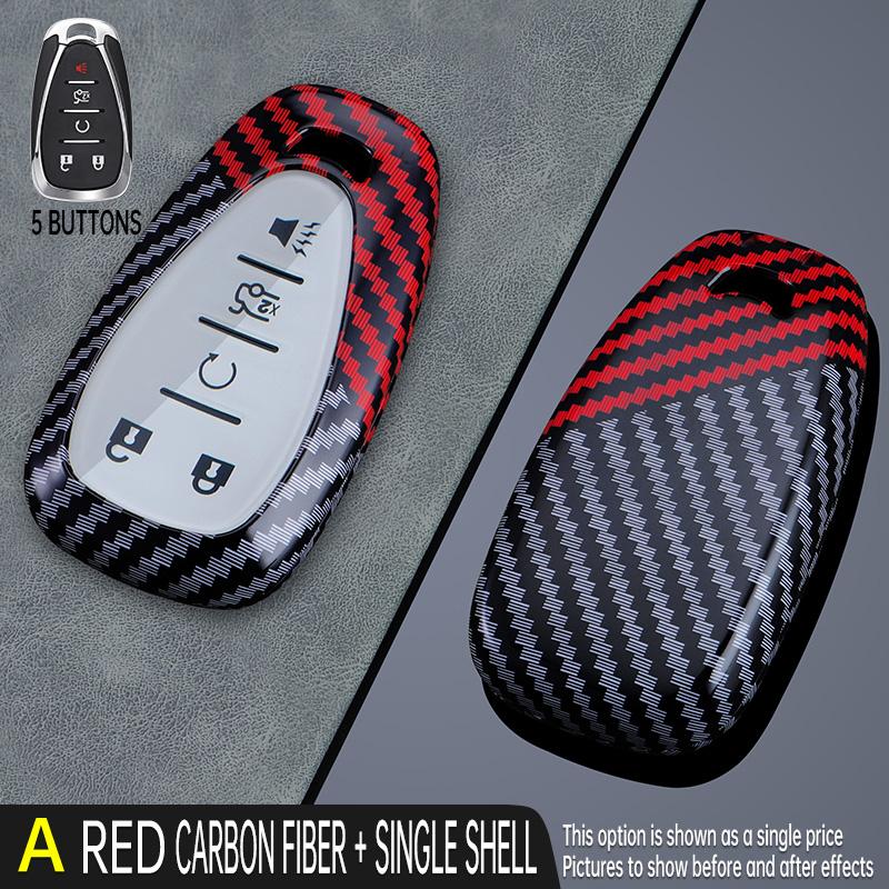 Copritasto in Fibra di Carbonio Custodia Guscio per Chiave Auto Chevrolet Onix Equino Cruze Spark Sonic Camaro Volt Bolt Malibu Blazer Traverse