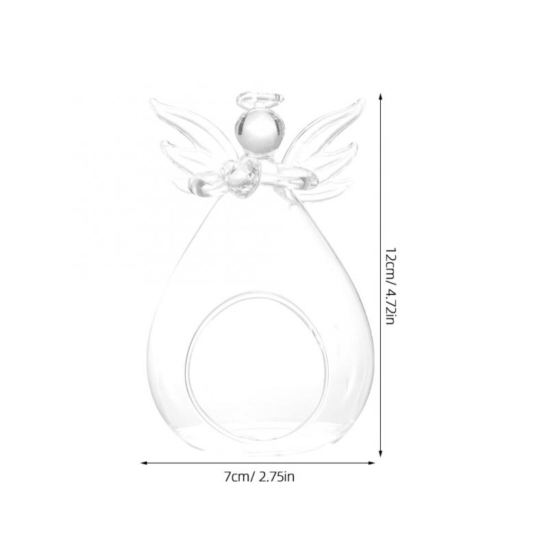 2-piece transparent angel vase set, decorative plant vase
