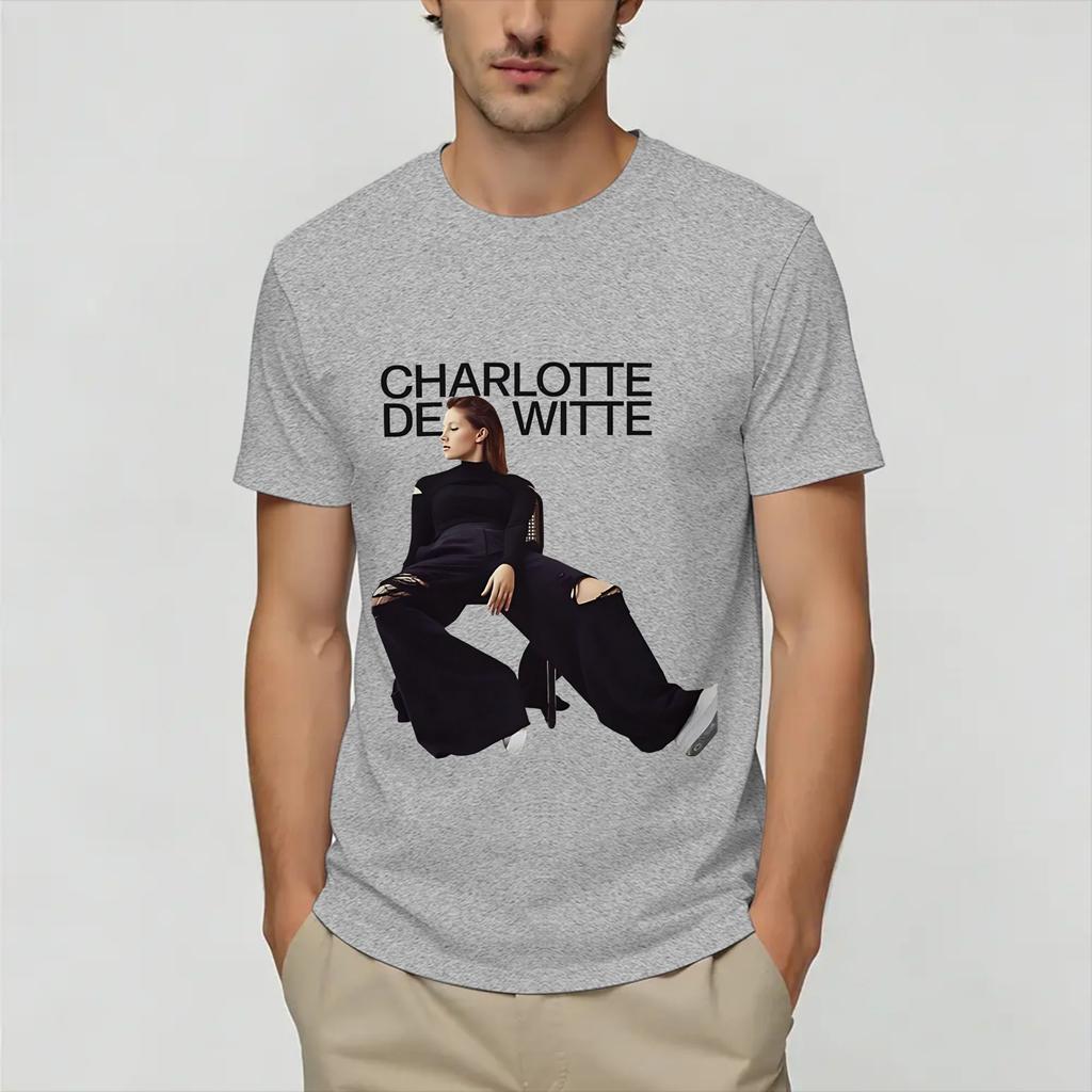 Charlotte De Witte Cotton TShirt For Unisex Summer Awesome T Shirts Crewneck Trendy Cool Tees Oversize Pattern Clothes