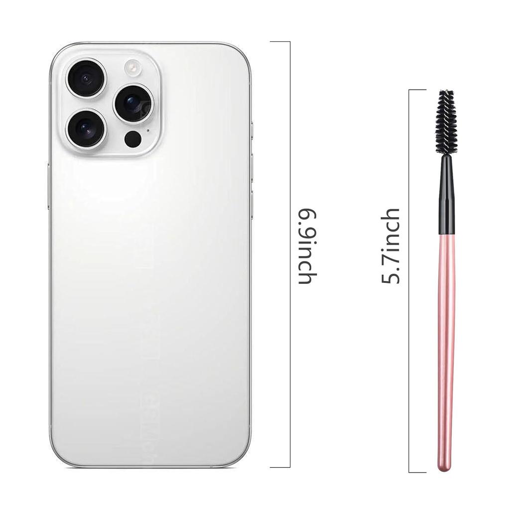 4Pcs Mascara Brush Wands Makeup Lash Spoolies Eyelash Eyebrow Brushes Spooly Applicators for Extensions Reusable(Pink)