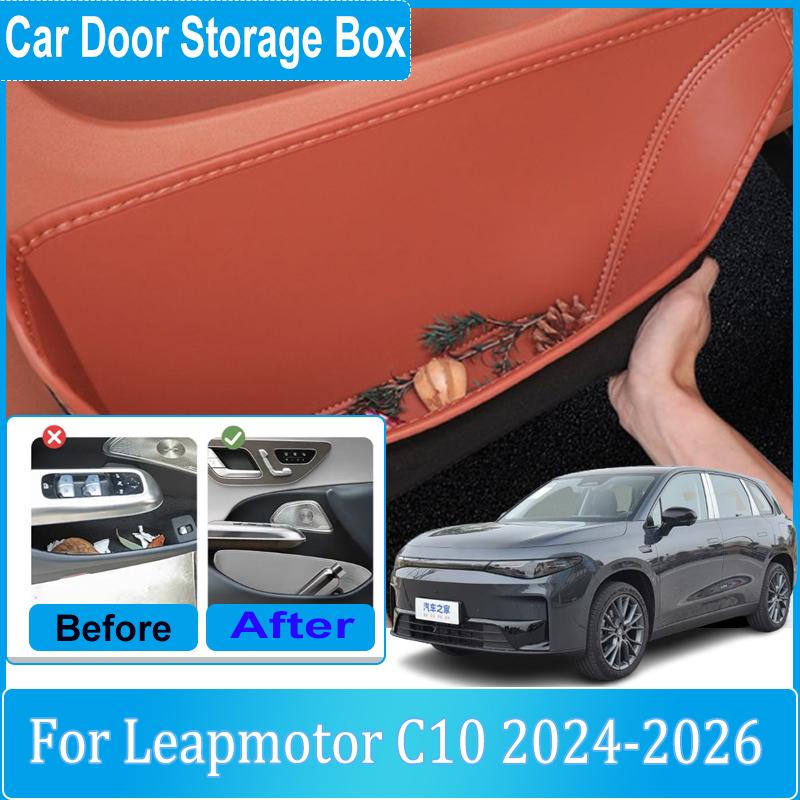 Auto-Tür-Aufbewahrungsbox für Leapmotor C10 2026 Zubehör I C10 2024 2025 Autos Türschlitz Aufbewahrungstasche Organizer Behälter Aufräumen