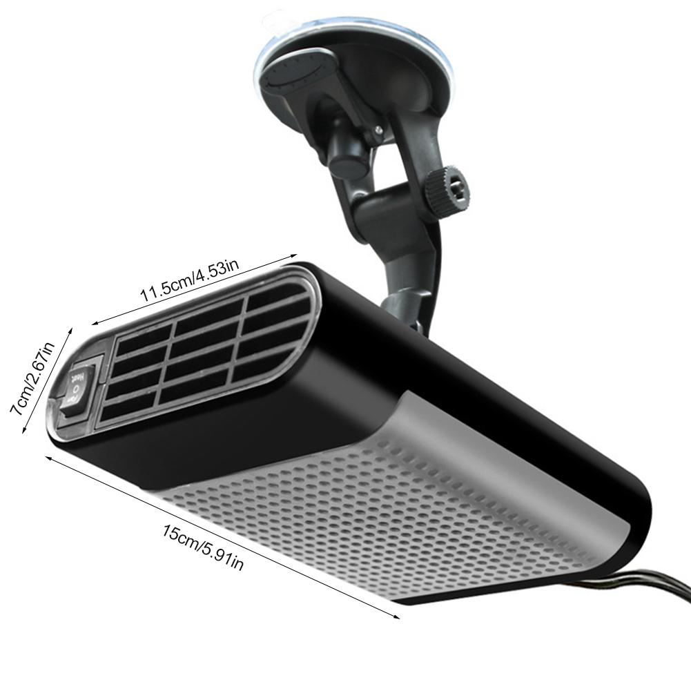 24V Electric Car Heater 120W Defogger Defroster Demister 2 in 1 Car Cooling Fan Windshield Defogging Defrosting Heating Fan