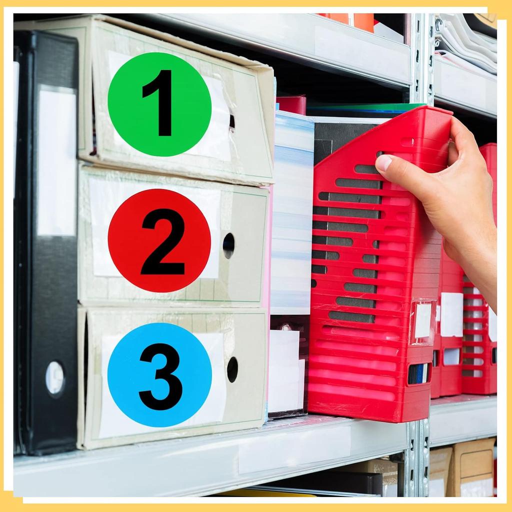 240 Pieces 3 Inch 20 Colors Colored Labels Circle Stickers Colored Dot Stickers Large Labels Coding Sticker Self Adhesive Dot Circle for Coloring