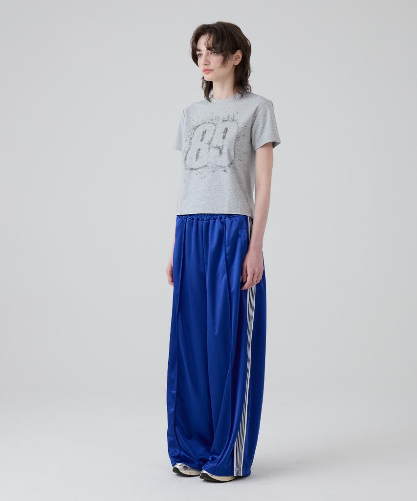 Dangled Drop Dgdp Balloon Fit Curved Line Track Pants_Blue