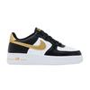Air Force 1 Low Czarny Biały Metaliczne Złoto (GS)