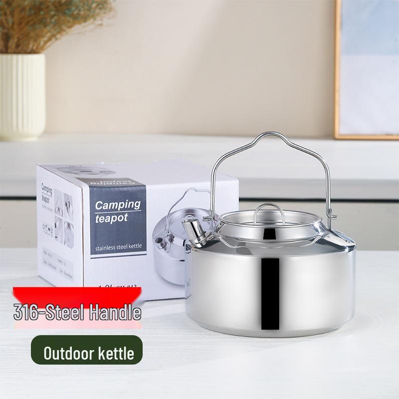 316 Stainless Steel Outdoor Camping Kettle for Tea Making