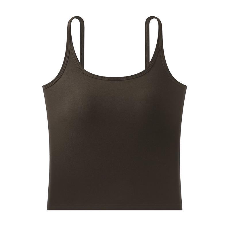 

Женский теплый самонагревающийся жилет с фиксированными чашками - двусторонний начес, плотный, облегающий крой для осени/зимы One size (80-135 catties) темно-коричневого