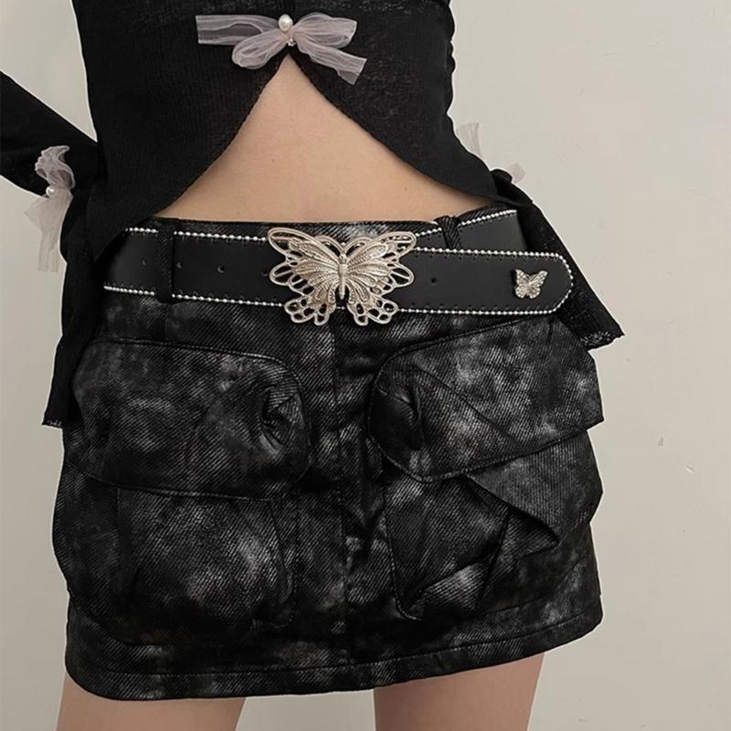 Fashion Waist Belt Women PU Belt Y2K Cool Girl Waist Decor Clothing Accessories
