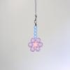 Colorful Bead Flower Pendant Phone Charm Hangings Rope Sweet Phone Chain Strap Bag Decoration Lanyard Keychain Accessory