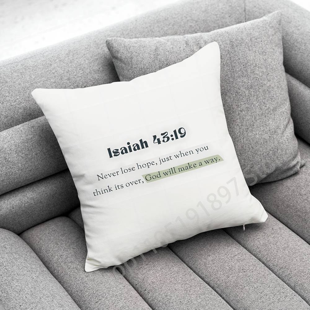 God Jesus Isaiah Psalm Jeremiah Romans Throw Pillow Case For 45x45cm 40x40cm 30x30cm 50x50cm 55x55cm Square Home Pillowcase Case