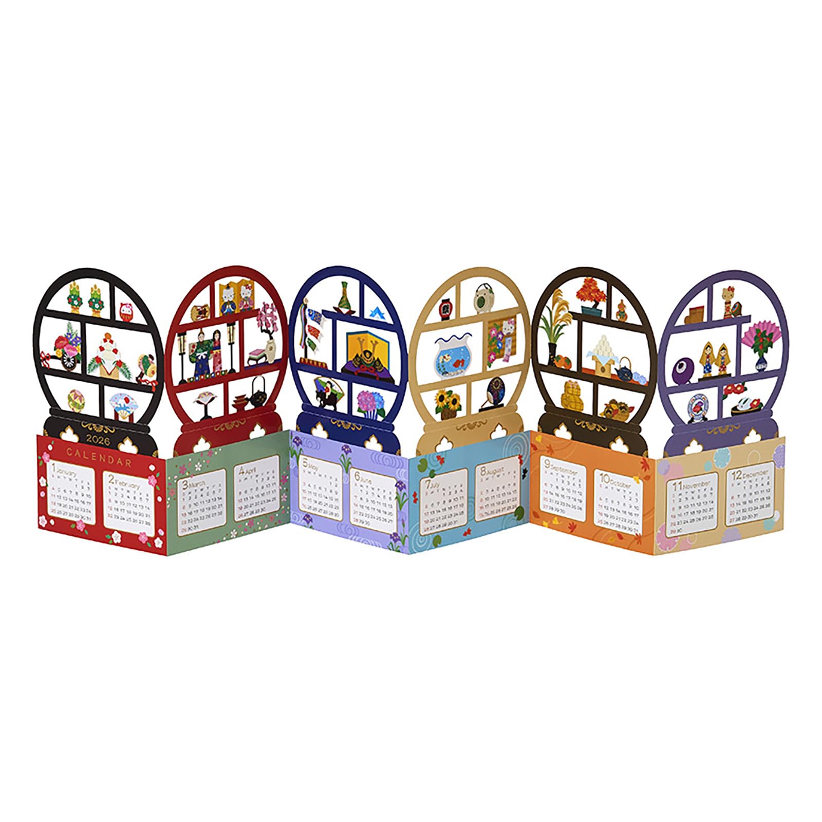 Sanrio Christmas Card Message Card Japanese Style Christmas Round Shelf Calendar JXJ 239267 22-5 красный
