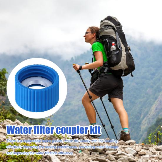 1/2/3/4/5/6 Set Vattenfilter Kopplingskit Vandring Camping 28mm Utvändig Gänga Vattenfilter Standard Plastflaskor Filtrering Rengöring Kopplingar