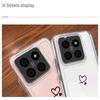 Love Heart Pattern Clear Case For Xiaomi Poco X6 X5 13t 11t Pro Redmi Note 13 12 11 Pro Shockproof Soft Silicone Lens Protection Case Cover