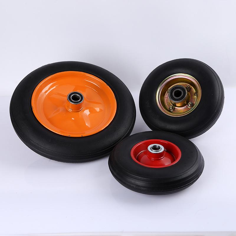 8" & 10" Solid Core Industrial Rubber Casters - Wear-Resistant, Silent Wheels