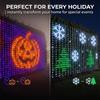 512LEDs RGBIC Outdoor Net Lights String Flexible Matrix Grid Lights for Christmas Party Patio Backyard Garden Decor