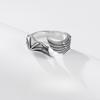 Retro Angel Demon Hip Hop Wing Couples Rings Antique Jewelry Popular Fashion Sense Open Adjustable Finger Ring Punk Gift