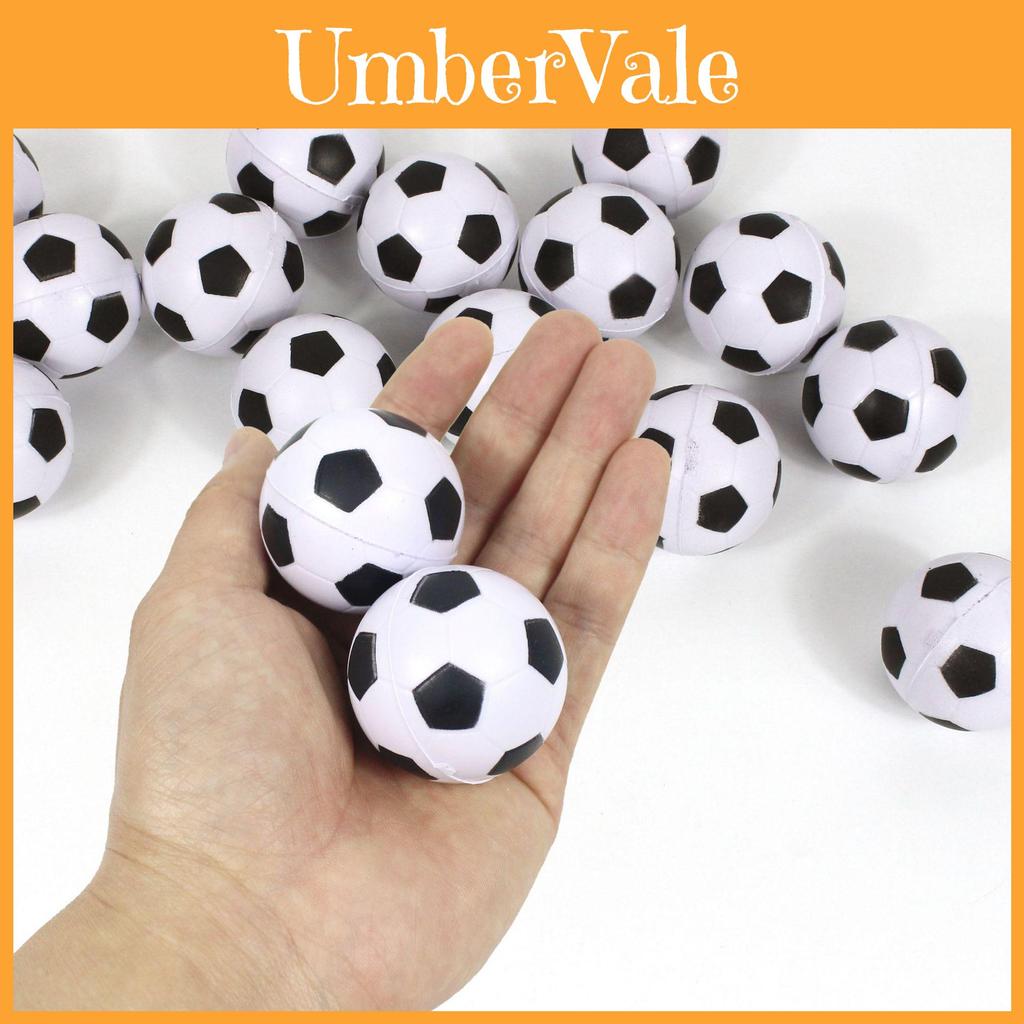 White Mini Toy Soccer Ball For Kids Soft Pu Foam Non-inflatable Solid Sports Ball