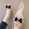 Fashion Ballet Flats Sandals Women Shoes with Bow PVC Jelly Sandals Summer 2025 Elegant Fashion Beach Ladies Slippers Beach Casual Shoes