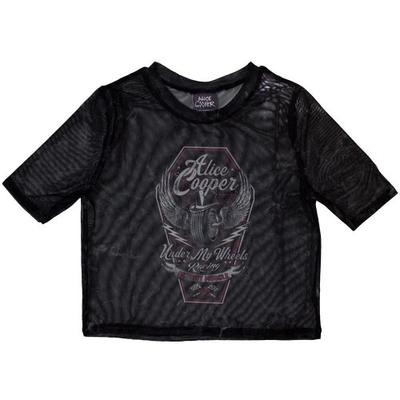 Alice Cooper Womens/Ladies Under My Wheels Mesh Crop Top