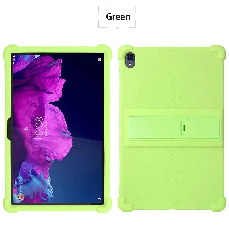 4 Verdickte Ecken Silikonhülle mit Ständer für Lenovo Tab P11 Plus Hülle TB-J616F TB-J616X 11" Tablet-PC Stoßfest Funda