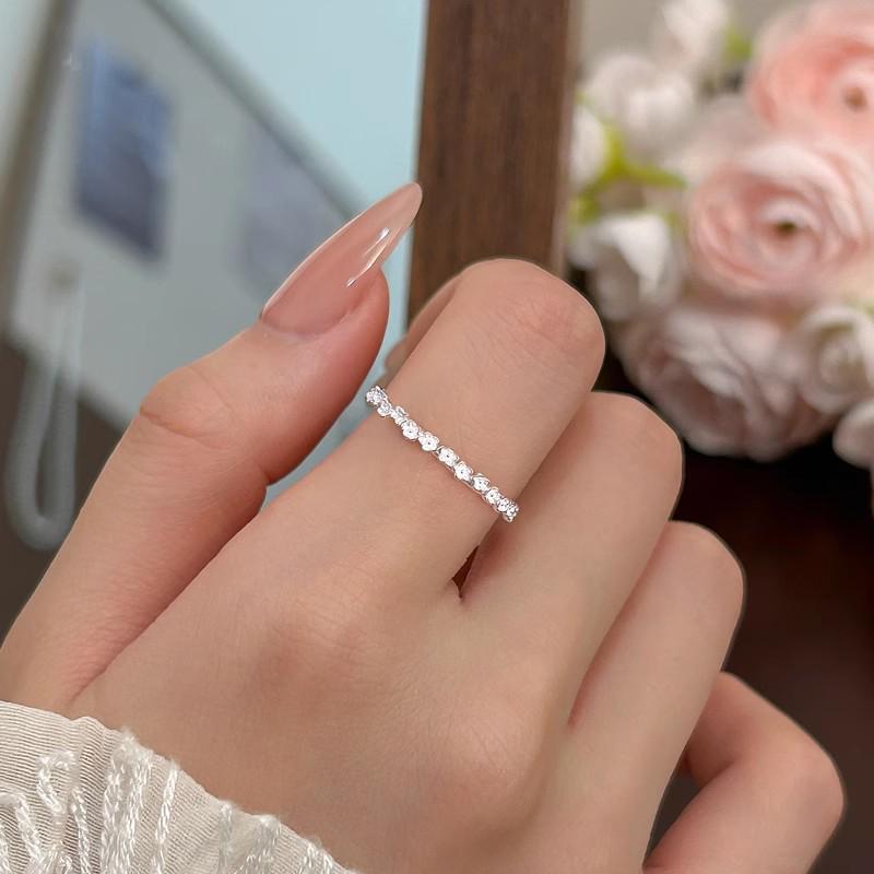 Korean Floral Ring: Light Luxury, Adjustable, Stackable, Simple Fresh Design