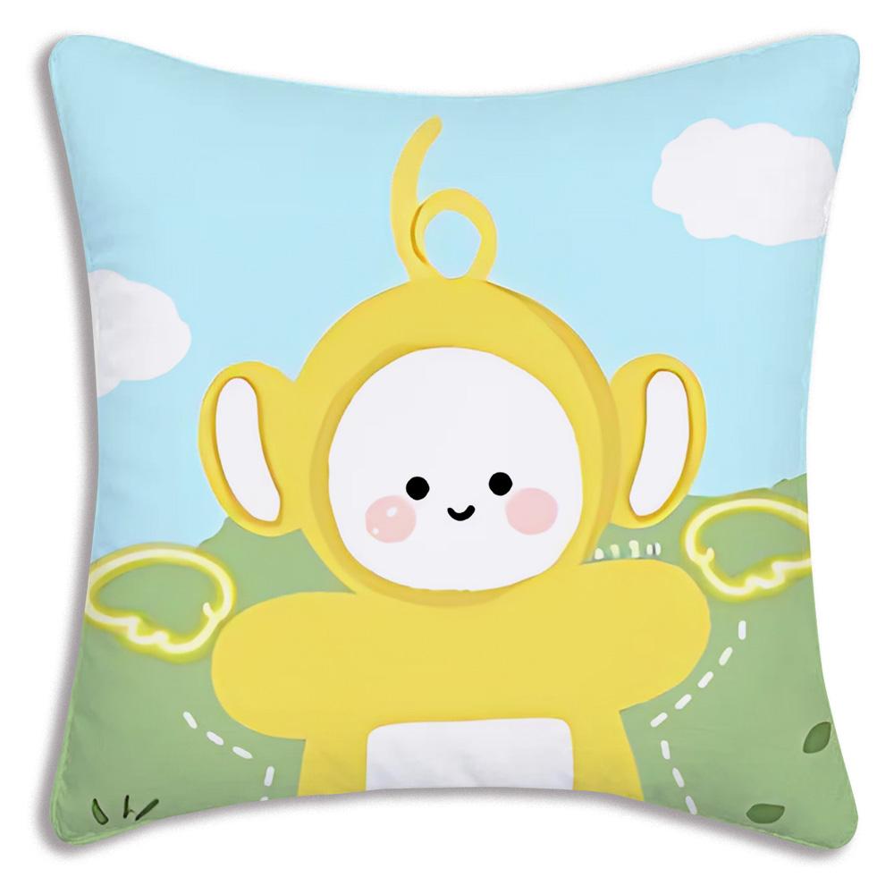 Cute Cartoon For Teletubbiess Pillow Covers Cartoon Sofa Decorative Home Double-sided Printing Short Plush Cute Cushion Cover