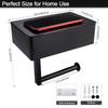 Stainless Steel Wipes Holder Bright Tissue Holder Bathroom Black Wipes Holder No Punching