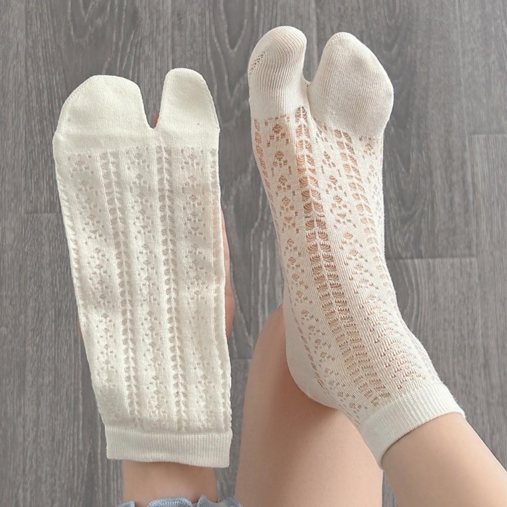 1Pair Thin Material Tabi Socks Cotton Hollow Out Socks New Toe Socks Summer Season