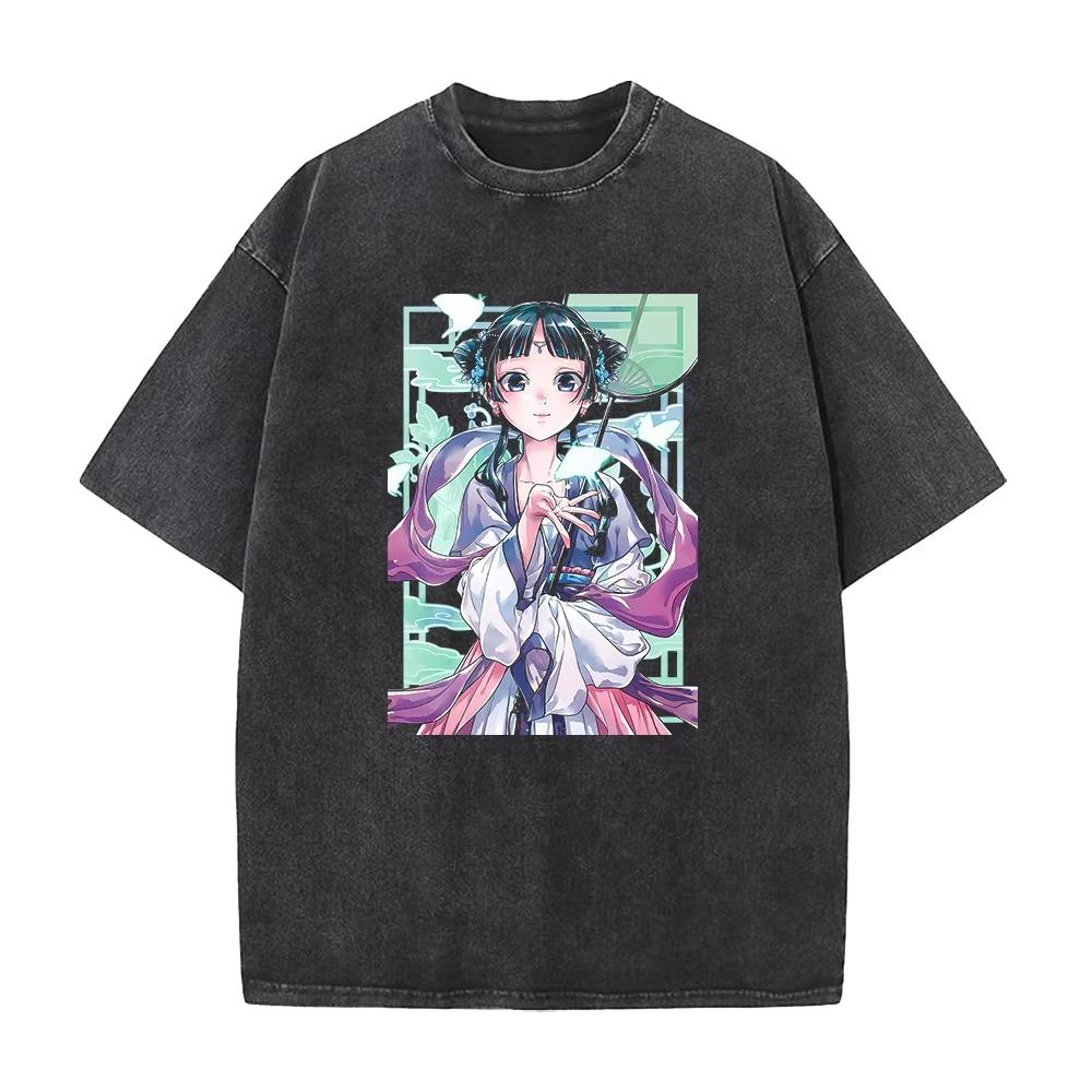 Anime The Apothecary Diaries Jinshi Maomao Print T‑Shirt Women Men Fashion Casual Crew Neck Short Sleeve Summer Soft Cotton Streetwear Tops
