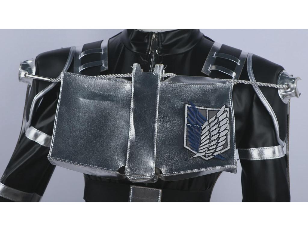 Beishui Attack On Titan Final Chapter Mikasa & Allen Cosplay Leather Outfit for Men