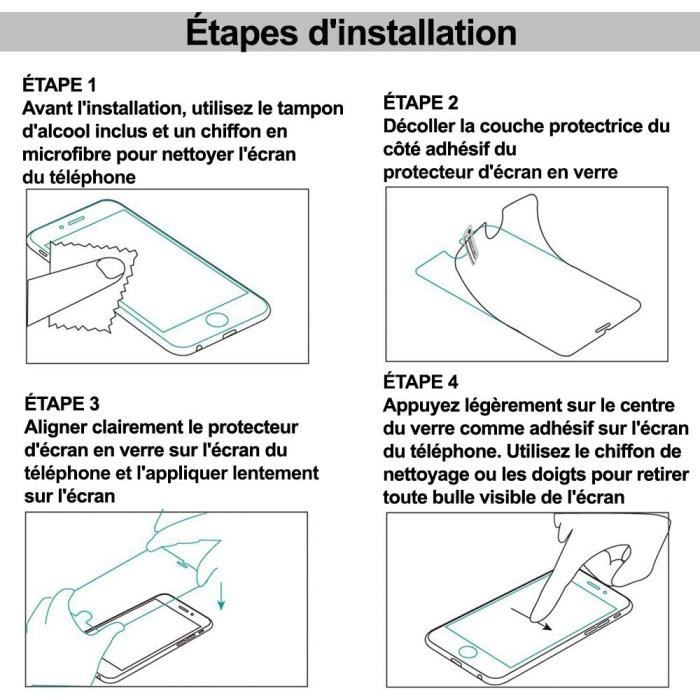 Film de protection d'écran - VCOMP - Samsung Galaxy S21 5G - Verre Trempé - Pack de 2 - Noir