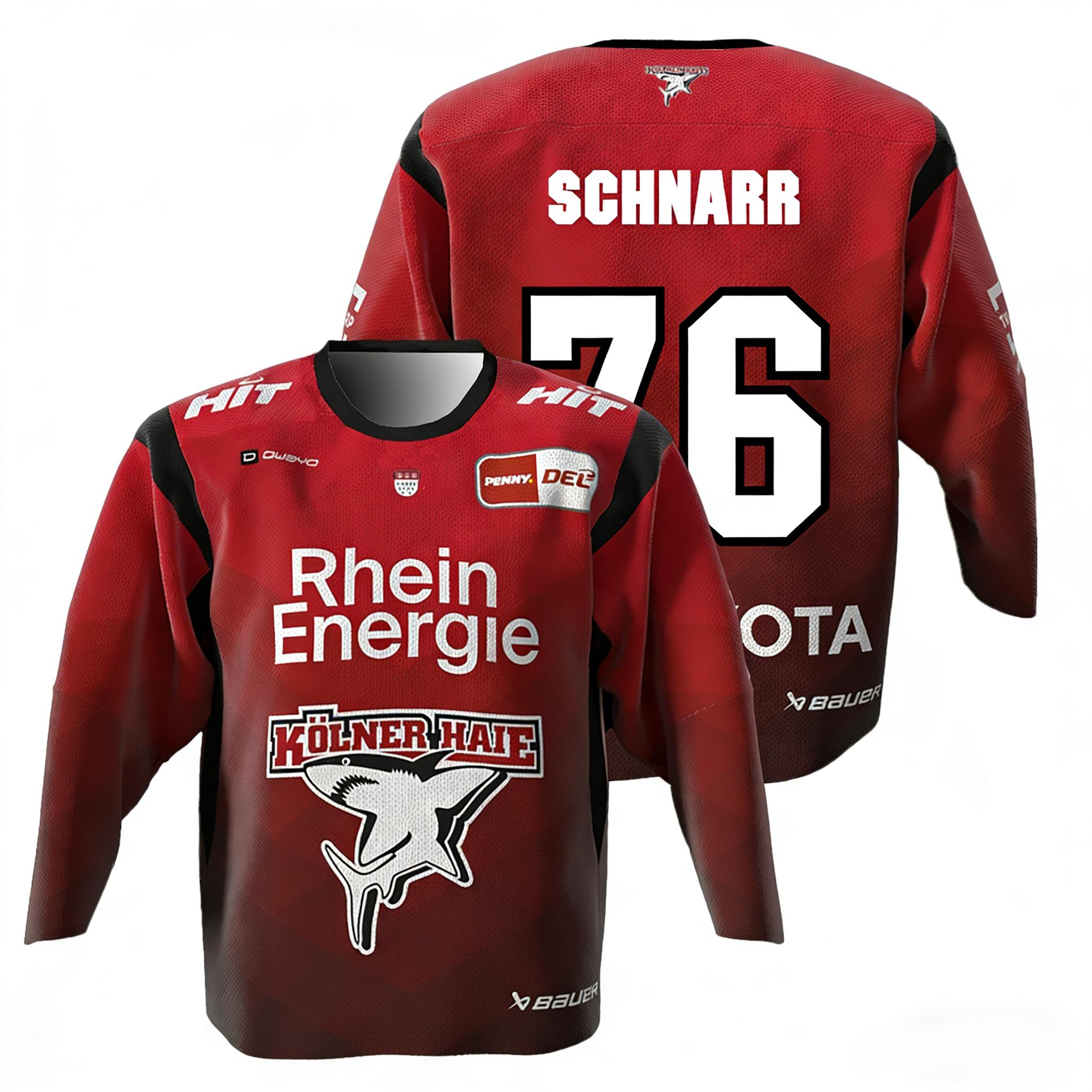 Herren Eltern-Kind Deutsches Eishockey Trikot Bedruckt Rundhals Langarm T-Shirt XL