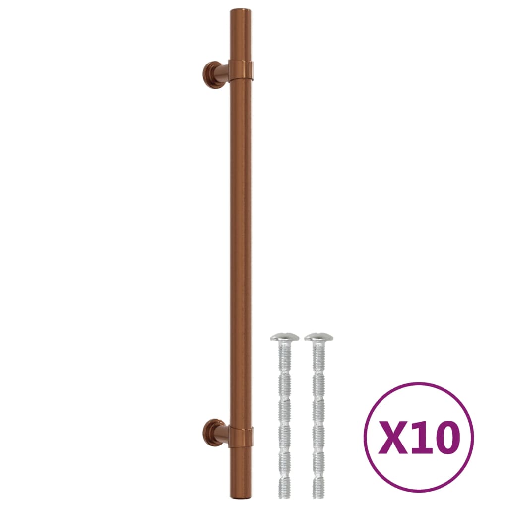 Furniture Handles 10 Pcs Bronze 192 Mm Stainless Steel