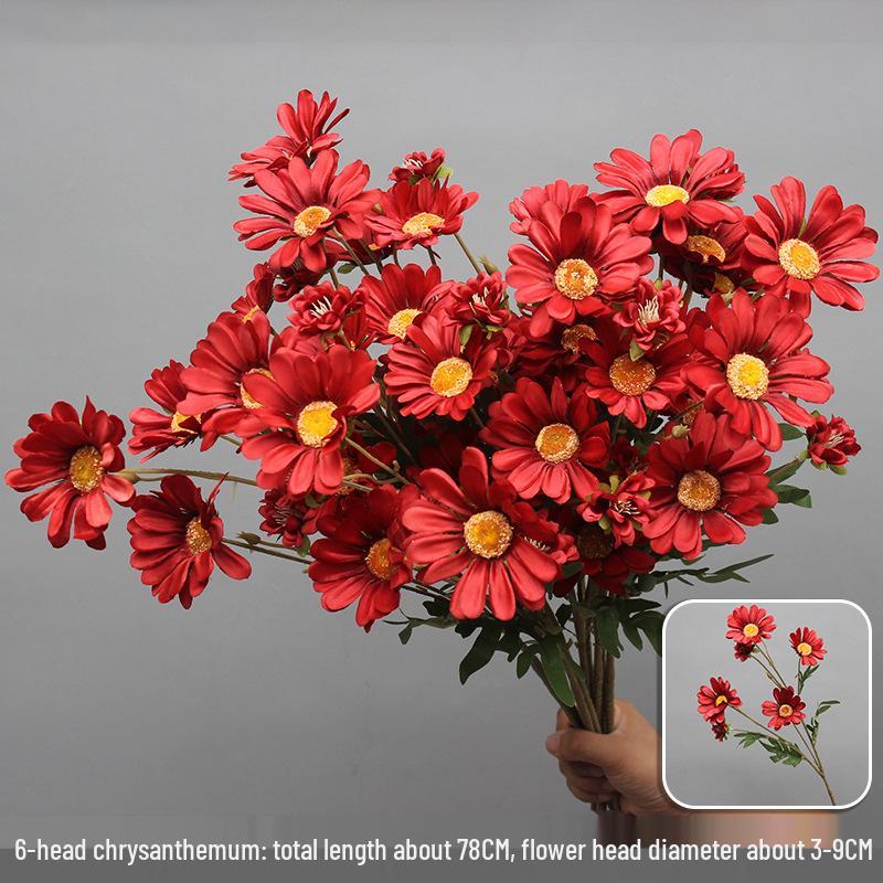 10-Piece Burgundy Floral Décor Set: Red-Toned Artificial Flowers, Mat, Aisle Runner, Wedding Decoration