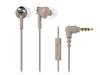 Căști in-ear Audio-Technica ATH-CK350iS BG pentru smartphone cu telecomandă și microfon, Bej