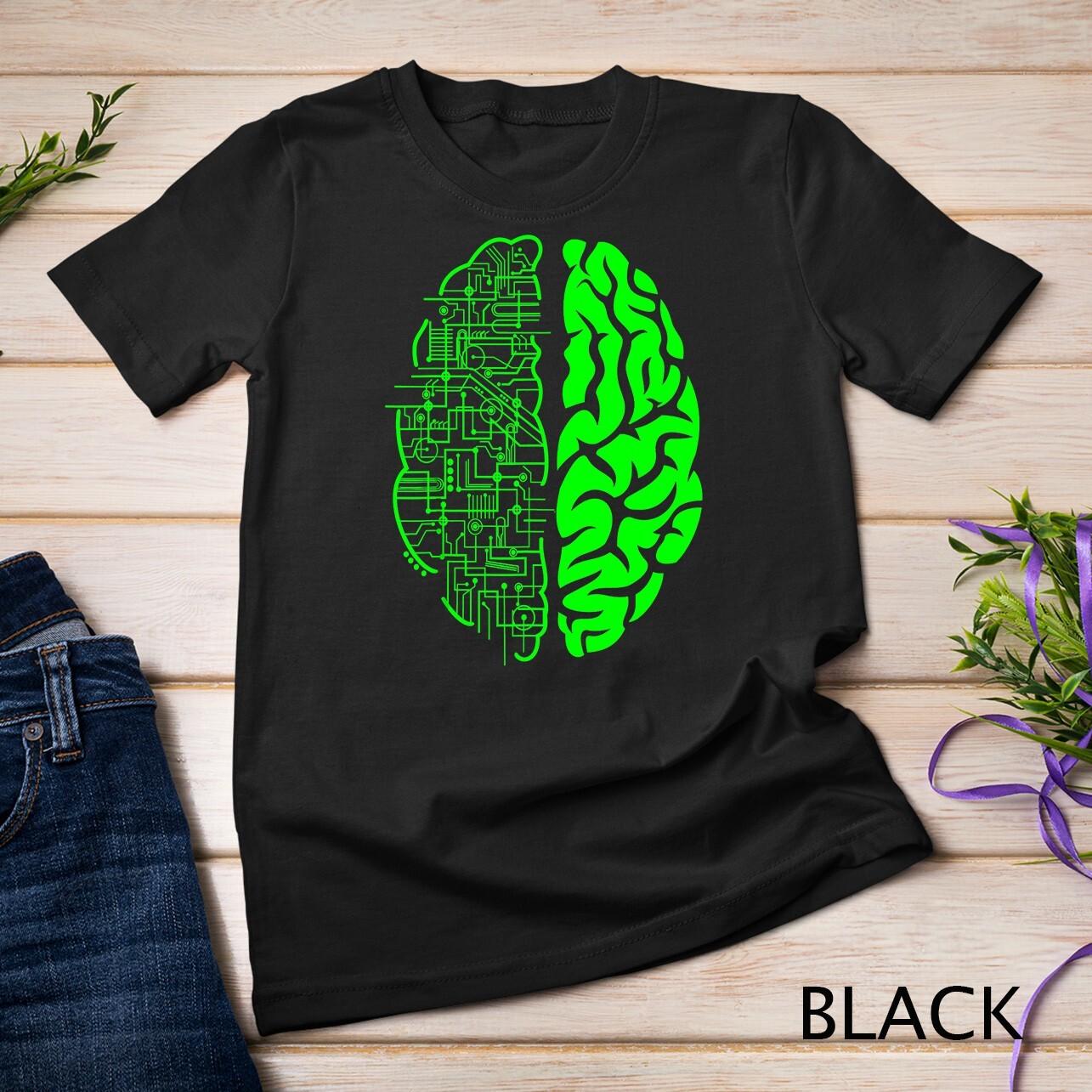 Binary AI Computer Circuit Electric Game Lovers Gift and Brain Unisex T-Shirt Mens Womens Tees Top 4XL
