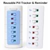 Curved-Back Reusable Pill Tracker Anti-Slide Design Color-Coded Indicators Pill Reminder Creative Elderly Friendly