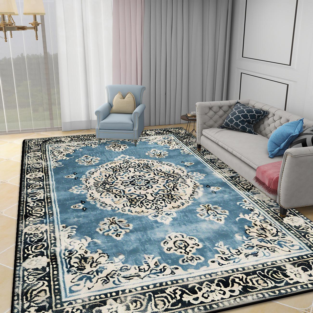 

Новый персидский ковер Гостиная Богемная комната Декорация Эстетичные большие ковры Дом Спальня Холл Легко чистить Нескользящий коврик Для пола 60*90cm