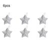 6pcs PVC Christmas Tree Star Decoration Decorative Star Hanging Pendant  Holiday
