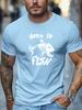 New Unisex Black Crew Neck Tee Born To Fish Angry Fish Skeleton Graphic Retro Fishing Hobby Outdoor Soft Cotton Male Casual Tops