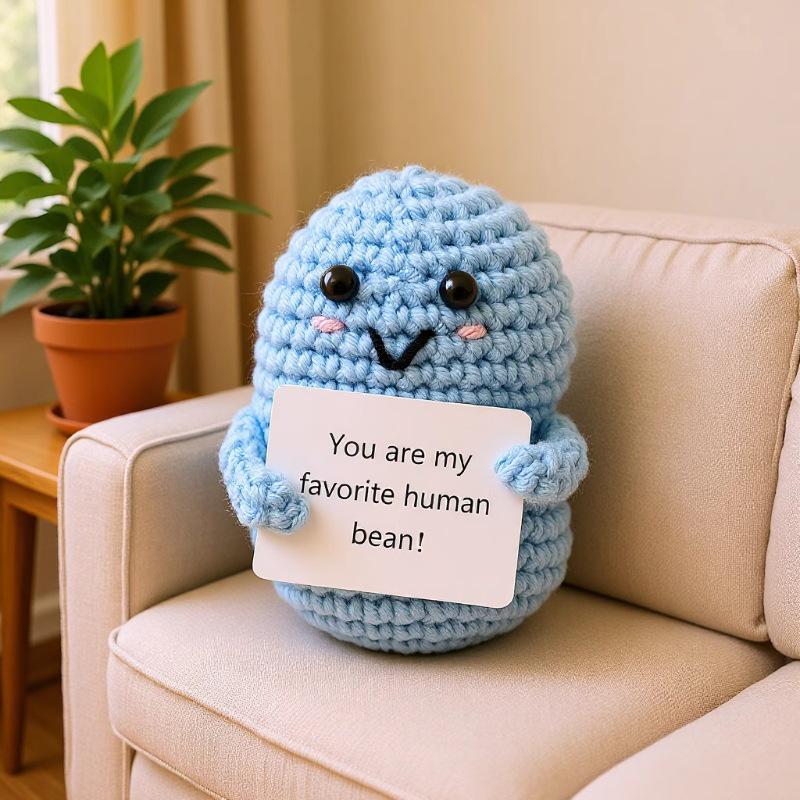 Hand-Knitted Pea Doll: Positive Energy Ornament Collection