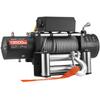 Electric Winch, 6100 kg Load Capacity, 12V DC Truck Winch with 9.5 mm x 24 m Steel Rope, Wireless & Wired Remote Control, IP55 Waterproof for Towing