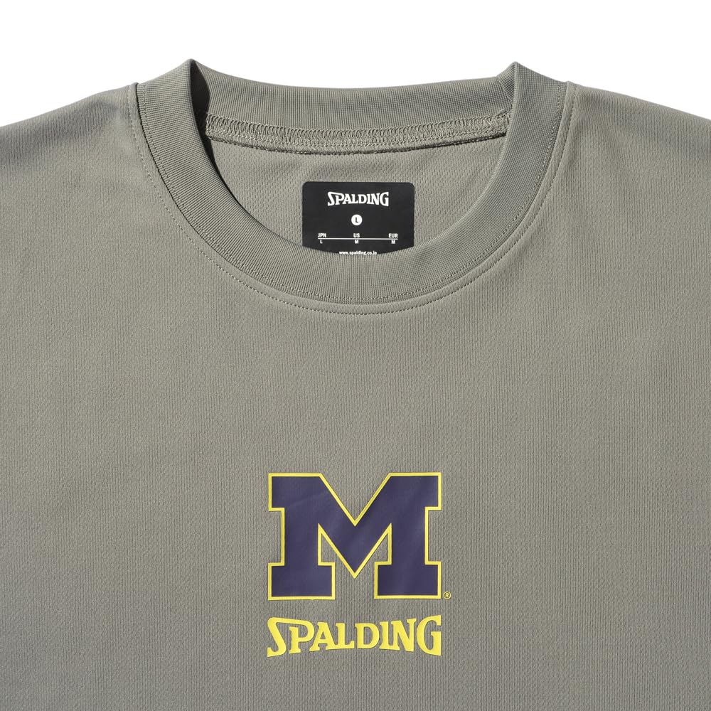 Spalding Michigan Arch Logo Back Stone T-Shirt, Medium, SMT25026M