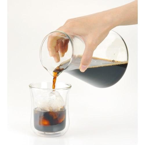iwaki Heat-Resistant Glass Water Drip Coffee Server, 440ml, K8644-CL