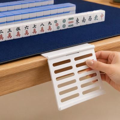 Yousheng Mahjong Card Holder for Table, 3D Printed Angled Viewing Display Rack, Under-Mat Slide-in American Mahjong Card Stand, Table