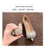 3386-5 New Autumn Stiletto Chunky Heel Pointed Toe French Bridal Shoes for Women