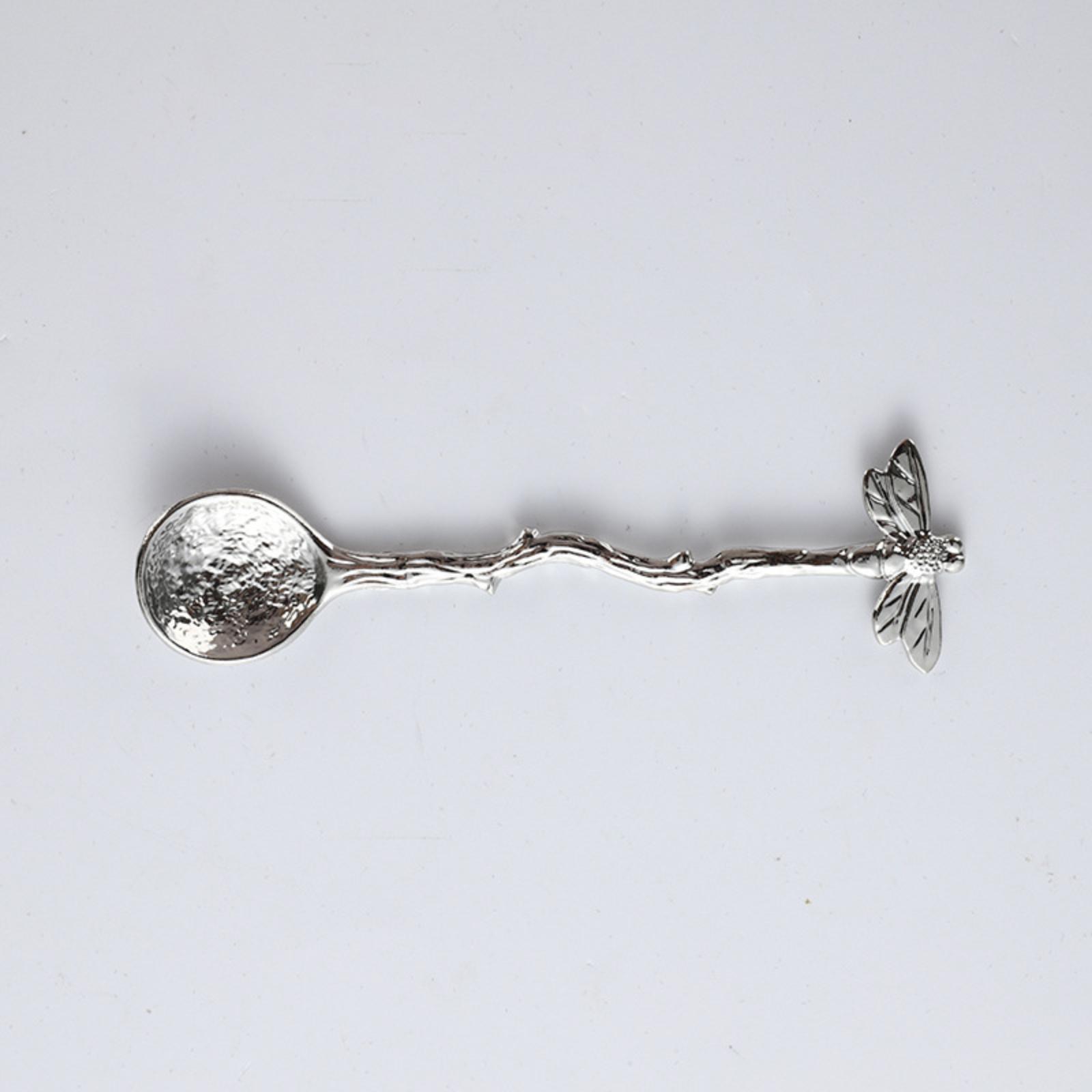 

Vintage-inspired Carved Hammered-finish Spoon Ice Cream And Sorbet Scoop Dessert And Coffee Spoon Exquisite And Honey Spoon One Size серебряный