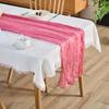 Aleer de masă din tifon semi-transparent Setare de masă din pânză de brânză de salvie Mese de luat masa Vintage Petrecere de nuntă Banchete de Crăciun Arce Decor de tort