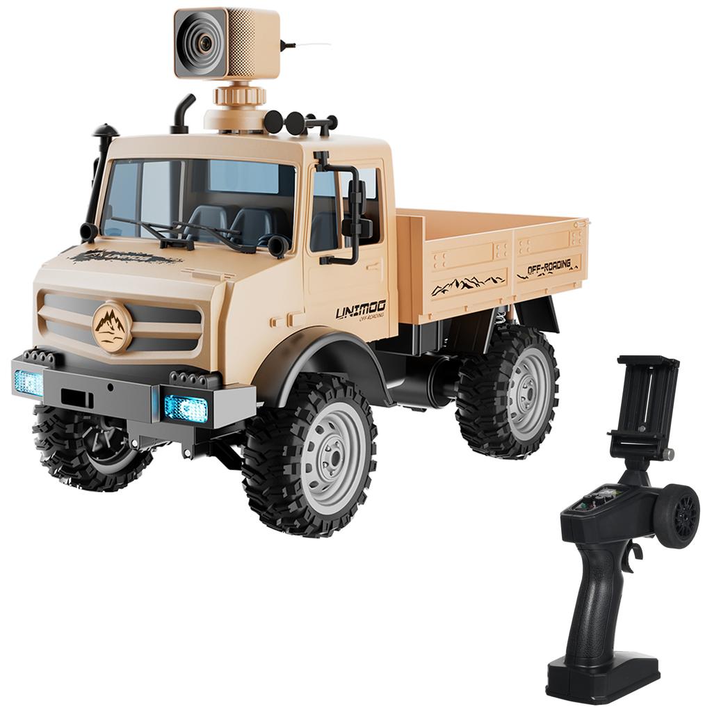 Fjernstyrt terrengbil 1/16 2,4 GHz fjernstyrt bil med kamera 720P 20 km/t høy hastighet